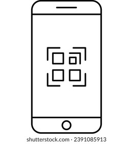 QR code, Money, finance, banking outline icon. Money line icon, vector illustration