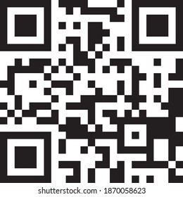 qr code New Year's Day 2021greeting card Merry Christmas and Happy New Year.  poster, holiday banner, lush green tree, and pine.
