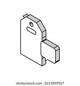 qr code on label isometric icon vector. qr code on label sign. isolated symbol illustration