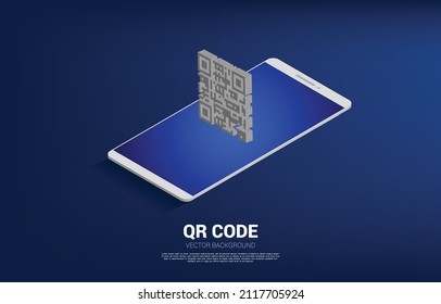 QR code on mobile phone. Concept for e-commerce and retail shopping.