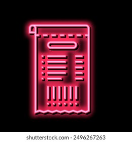 qr code on receipt neon light sign vector. qr code on receipt illustration