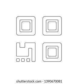 qr code outline icon. Signs and symbols can be used for web, logo, mobile app, UI, UX