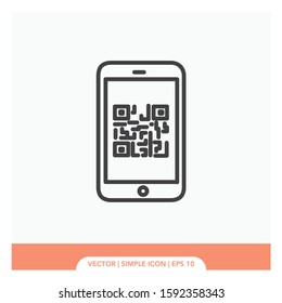 QR code payment Icon Vector Illustration