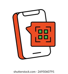 QR Code Payment icon with white background vector stock illustration