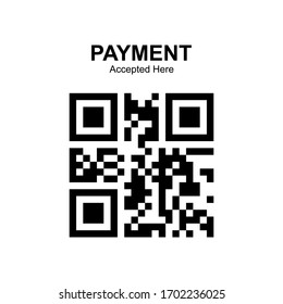 QR code payment isolated vector