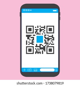 Pago de código Qr , compra en línea , concepto de tecnología sin efectivo. Cafetería aceptó pago digital sin dinero, etiqueta de plástico sobre la mesa y mano usando la aplicación de teléfono móvil para escanear código qr.