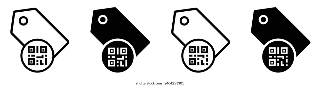 Qr code price icon. Price tags icon. Sale barcode label icon, vector illustration