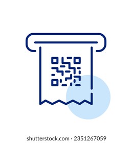 Qr code printed out on check. Pixel perfect icon