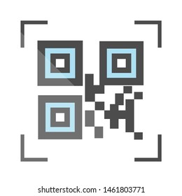 QR code for product icon. Flat illustration colored vector isolated icons of Retail ecommerce icon set for web