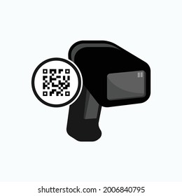 Lector de código QR. Símbolo de tecnología de identificación - vector. 