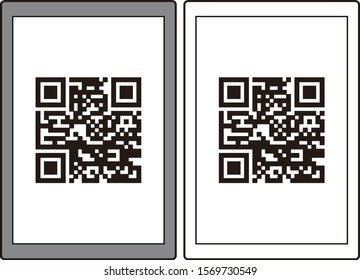 Qr Code Reading Screen Vector Illustration Stock Vector (Royalty Free ...