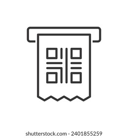 Qr Code Receipt Icon Sign Symbol