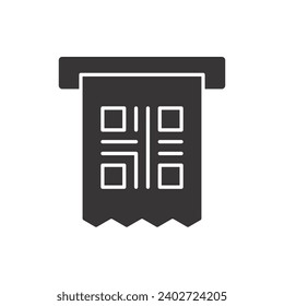 Qr Code Receipt Icon Sign Symbol