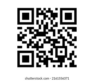 QR Code sample. 2D code pattern on isolated background. Vector illustration
