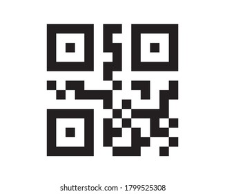 QR code sample for smartphone scanning isolated on white background. vector