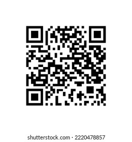 QR code sample for smartphone scanning. QR Code vector icon. Isolated vector illustration.	
