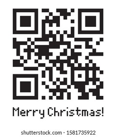 Qr code sample with text Merry Christmas