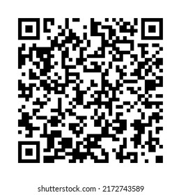 QR code. Sample vector QR code for scanning isolated on white background