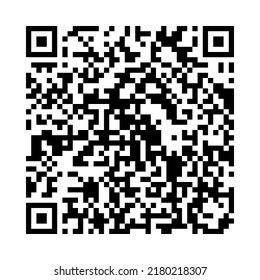 QR code. Sample vector QR code for scanning isolated on white background