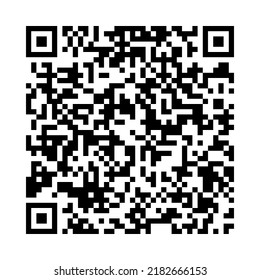 QR code. Sample vector QR code for scanning isolated on white background