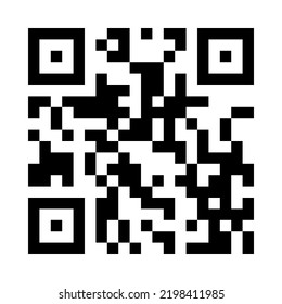 QR code. Sample vector QR code for scanning isolated on white background