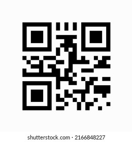 QR code sample in vector for smartphone scanning isolated on white background.