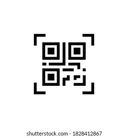 Qr code scan badge icon. Technology for instant payment or tech pay method without money. Vector EPS 10. Isolated on white background