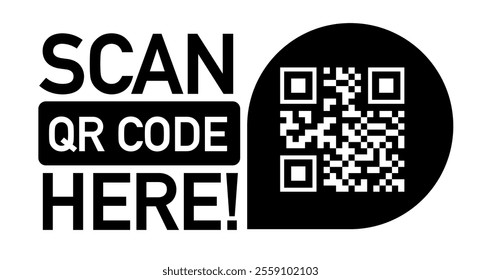 QR code scan icon black color