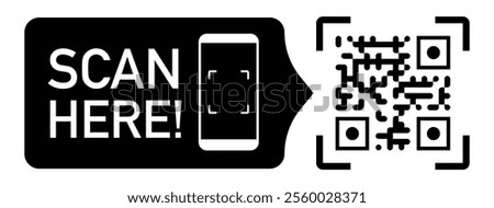 QR code scan icon black color