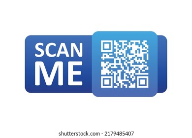 QR code scan icon in flat style. Barcode vector illustration on isolated background. Scanner reader sign business concept.