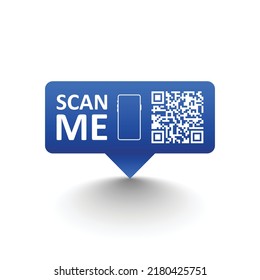 QR code scan icon in flat style. Barcode vector illustration on isolated background. Scanner reader sign business concept.