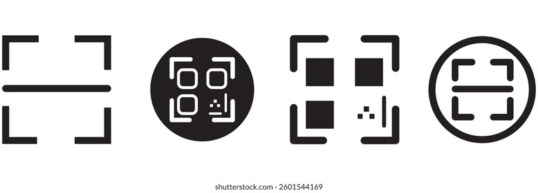 QR code and scan icon. Mobile phone scanning QR code vector illustration. Barcode scanner, Payment symbol, a phone with scanner symbol isolated. Eps 10