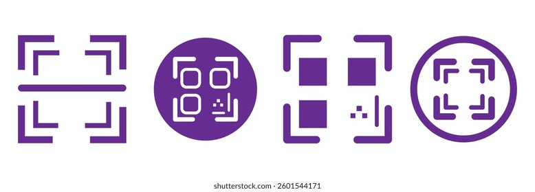 QR code and scan icon. Mobile phone scanning QR code vector illustration. Barcode scanner, Payment symbol, a phone with scanner symbol isolated. Eps 10