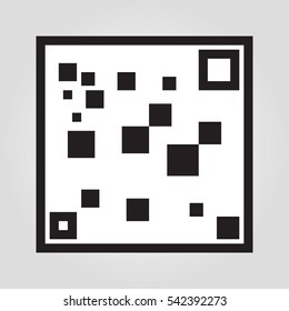 QR code scan icon in trendy flat style isolated on grey background. Internet and ecommerce symbol for your design, logo, UI. Vector illustration, EPS10.