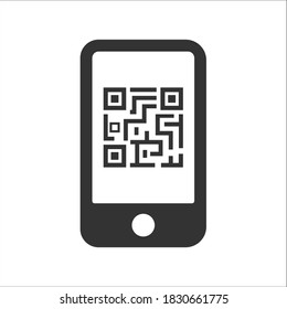 Mobile Phone Scanning Qr Code Vector Stock Vector (royalty Free 