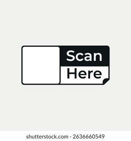 QR Code Scan Label, Scan QR Code icon, Template of frames with text scan me and QR code for smartphone, mobile app, payment and discounts. illustration