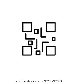 QR code scan line icon. Simple element illustration. QR code scan concept outline symbol design.
