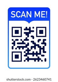 QR code scan me label color style