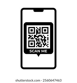 QR code. Scan me vector.	