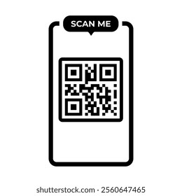 QR code. Scan me vector.	