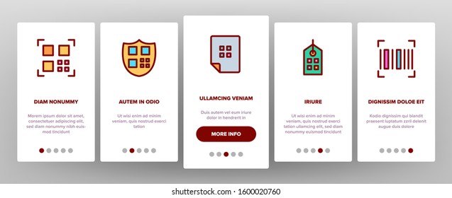 Qr Code Scan Onboarding Mobile App Page Screen Vector