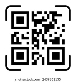 QR code scan for phone. QR code for mobile app, payment and phone. Vector illustration 
