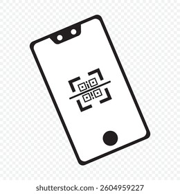 QR code scan for phone. QR code for mobile app, payment and phone. Vector illustration. EPS 10