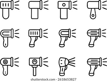 QR Code Scan Set. Scan me text. Smartphone usage. Scan QR Code icon