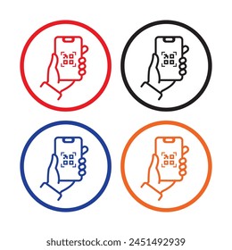 Icono de símbolo de escaneo de código QR