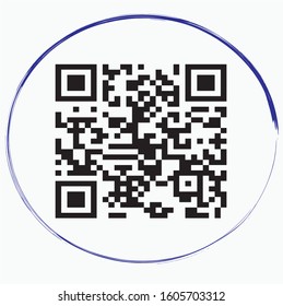 сlassic qr code scan vector background