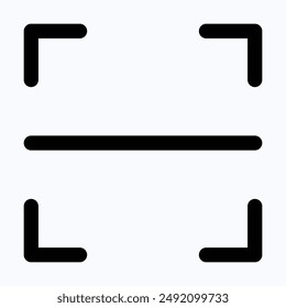 Qr Code Scanner Icon, Code Scanner Vector Icon, Isolated Silhouette Vector Icon.