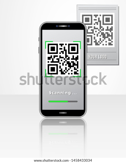 Qr Code Scanner Mobile App On Stock Vector Royalty Free 1458433034