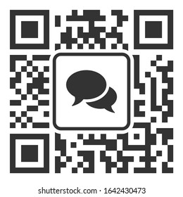QR code scanner or reader flat vector icon for apps and websites, fa-code