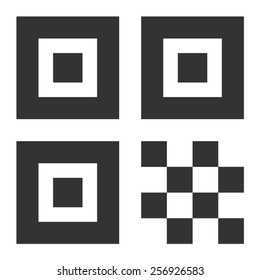 QR code scanner or reader flat vector icon for apps and websites